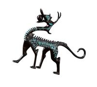 Quemadores de incienso de dragón con acabado antiguo, hecho a mano, pieza de arte cultural para decoración del hogar, soporte de incienso de dragón