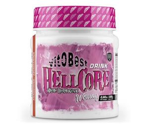 Quemagrasas HELLCORE - Producto de Calidad Optima y Quemagrasas Potente para Adelgazar - Vitobest (Mandarina, 300g Drink Woman Polvo)
