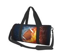 Quemando fútbol Americano en Fuego, Bolsa de Viaje de Gran Capacidad, Bolso Redondo, Bolsa de Viaje Deportiva, Bolsa de Mano, Bolsa de Fitness