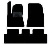 QUEMAR Alfombrillas de coche compatibles con Tesla Model 3 desde 2017 / Kit de alfombrillas de moqueta y goma a medida (juego 2 delanteras + 1 trasera) / Bordados y colores personalizados (borde negro