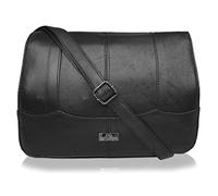 Quenchy London - Bolso de Mano de Cuero Auténtica para Mujer con Tres Compartimentos - Bandolera con 8 bolsillos - Correa de Hombro Ajustable - Bolsos de Hombro de Diseño - QL966K