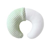 QUENESS Almohada de lactancia y posicionador, lactancia materna, alimentación con biberón, soporte para sentarse al bebé con funda ultrasuave extraíble, soporte para el tiempo de barriga para bebés