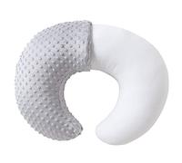 QUENESS Almohada de Lactancia y posicionador, Lactancia Materna, alimentación con biberón, Soporte para Sentarse al bebé con Funda ultrasuave extraíble, Soporte para el Tiempo de Barriga para bebés