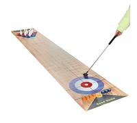 Quenoxo Juego familiar de Shuffleboard Curling Set 3 en 1 con putter para el hogar