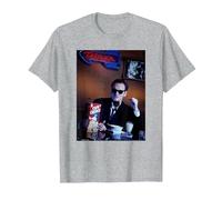 Quentin Tarantino Pulp Fiction Director En Los Ángeles Michael Grecco Camiseta, Hombre, Gris Jaspeado, 3XL