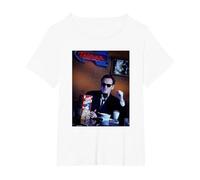 Quentin Tarantino Pulp Fiction Director En Los Ángeles Michael Grecco Camiseta, Mujer Tallas Grandes, Blanco, 1XL Grande