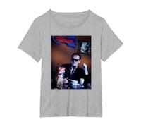 Quentin Tarantino Pulp Fiction Director En Los Ángeles Michael Grecco Camiseta, Mujer Tallas Grandes, Gris Jaspeado, 1XL Grande