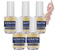 Queratina 3 Day Nail Care Oil, suero nutritivo diario de cutículas, esmalte de uñas brillante activo, aceite de crecimiento grueso y duro, hidrata el fortalecimiento dañado, débil, seco, agrietado