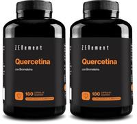 Quercetina pura 500 mg con Bromelaína - Mejor Absorción - 180 Cápsulas (Paquete de 2)