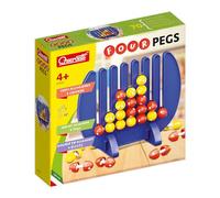 Quercetti - 1010 Four Pegs, Juego de Mesa de Estrategia con Clavijas, para niñas, niños, jovencitas y jovencitos, Entretenimiento para Toda la Familia, Juego de Mesa Infantiles