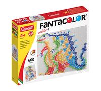 Quercetti FantaColor Modular 4 Juego de Mesa Educativo con Clavijas de Colores, Mosaicos Infantiles 600 Piezas, Juguete Niños 4 Años a 8 Años, Manualidades Niños Creativos