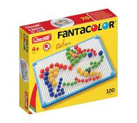 Quercetti Fantacolor Tab Basic 60 Clavijas de Colores, Juegos Educativos de Mosaicos Infantiles, Juguetes Niños 3 Años, Manualidades Niños, Juguetes Niños 4 Años, Juegos Montessori Made in Italy
