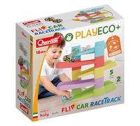 Quercetti Flip Car Race Track Eco - Pista de Coches ecológica y Duradera, Juguete Educativo para niños a Partir de 1 año