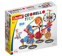 Quercetti Georello Gear Tech, Juegos Educativos Niños 5 Años Stem Mecánico con Piezas Móviles y Reacción en Cadena, Juguetes Niña 6 Años Educativo para Niños 5-12 años, Regalo Niña 10 Años