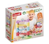 Quercetti Migoga Tower Sound Eco - Pista de canicas Musical de Material ecológico, Juguete de construcción Educativo a Partir de 1 año