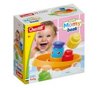 Quercetti MOMY Soft Boat Juguetes De Agua para Niños Made in Italy | Juguetes Agua Bebe Barquito Flotante con Bloques Blandos Apilables y Personaje, Ideal Para el Baño y Juego Sensorial en Casa
