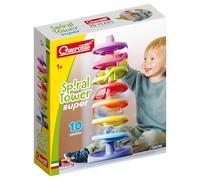 QUERCETTI Spiral Tower Super, Pista de canicas, Juegos niños 1 año, 100% Made in Italy, Multicolor, 10