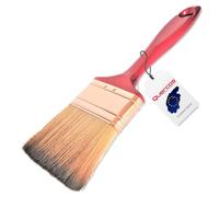 Quercos. Brocha Pintura. Paletina Triple Premium EVO-Fibra Especial Suave e indeformable. Pincel Plano Mango Rojo Metalizado (Nº 27)