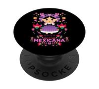 Queretana María Mazahua Muñeca de Trapo Otomí Mexicana PopSockets PopGrip Adhesivo