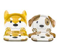 QUERICKY Platos de cena en forma de perro, platos desechables para fiesta de cumpleaños de perros, vajilla temática de perro para cumpleaños, fiesta, baby shower, suministros de fiesta temática de cachorros (40 unidades)
