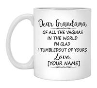 Querida Abuela De Todas Las Vaginas Del Mundo Me Caí De Tu Amor Mug Divertido Taza Con Asa Taza De Café Para Cacao Escuela Espresso Bebidas Frías Y Calientes 330Ml