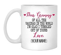 Querida Abuela De Todas Las Vaginas Del Mundo Me Caí De Tu Amor Taza De Café Elegante Tazas De Desayuno Divertido Tazas De Cerámica Para Cappuccino Bebidas Frías Y Calientes Cacao Escuela 330Ml