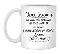 Querida Abuela De Todas Las Vaginas Del Mundo Me Caí De Tu Amor Tazas De Desayuno Con Asa Tazas De Cerámica Elegante Taza Para Cacao Escuela Hogar Cappuccino 330Ml