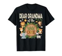 Querida Abuela del Salvaje Safari Primer cumpleaños Camiseta