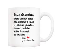 Querida Abuela, Gracias Por Estar... Ama A Tu Favorita Taza De Café Con Asa Tazas Cerámica Taza Para Oficina Leche Capuchino 330Ml