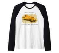 Querida Madre Soy Pero Piel y Huesos Gato Mamá Camiseta Manga Raglan