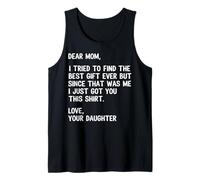 Querida Mamá Cita Divertido Humor Broma de Hija Camiseta sin Mangas