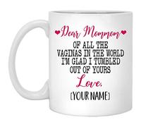 Querida Mamá, De Todas Las Vaginas Del Mundo, Me Caí De Tu Amor. Tazas De Desayuno Con Asa Taza Divertido Tazas De Cerámica Para Leche Hogar Espresso Cacao 330Ml