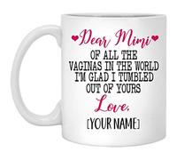 Querida Mimi De Todas Las Vaginas Del Mundo Me Caí De Tu Amor Tazas De Cerámica Chic Tazas De Desayuno Divertido Taza De Café Para Cacao Leche Bebidas Frías Y Calientes Oficina 330Ml