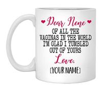 Querida Nene De Todas Las Vaginas Del Mundo Me Caí De Tu Amor Taza De Café Con Asa Mug Chic Tazas De Desayuno Para Escuela Hogar Bebidas Frías Y Calientes Espresso 330Ml