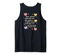 Querida Persona Detrás De Mí Afirmación Positiva Humanidad Amor Camiseta sin Mangas