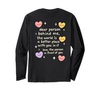 Querida Persona Detrás De Mí Afirmación Positiva Humanidad Amor Manga Larga