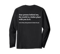 Querida Persona detrás de mí El Mundo es un Lugar Mejor contigo Manga Larga