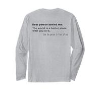 Querida Persona detrás de mí El Mundo es un Lugar Mejor contigo Manga Larga