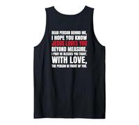 Querida Persona detrás de mí Espero Que sepas Que Jesús ama (Volver) Camiseta sin Mangas