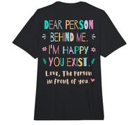 Querida Persona detrás de mí, Estoy Feliz Tú existes Comfort Colors Adult Heavyweight T-Shirt