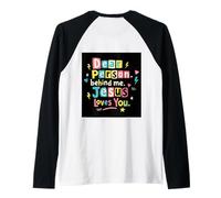Querida Persona Detrás De Mí Jesús Te Ama Fe Positiva Inspira Camiseta Manga Raglan