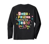 Querida Persona Detrás De Mí Jesús Te Ama Fe Positiva Inspira Manga Larga