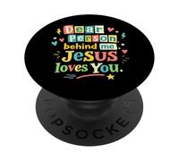 Querida Persona Detrás De Mí Jesús Te Ama Fe Positiva Inspira PopSockets PopGrip Adhesivo
