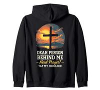 Querida Persona Detrás De Mí Necesita Oración Toque Mi Hombro Christian Sudadera con Capucha