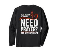 Querida Persona detrás de mí Necesita oración Toque mi Hombro (en la Parte Posterior) Manga Larga