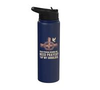 Querida Persona Detrás De Mí Necesita Oración Toque Mi Hombro Stainless Steel Insulated Water Bottle