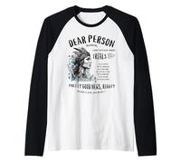 Querida Persona Detrás De Mí Religioso Cristiano Jesús Volver Imprimir Camiseta Manga Raglan
