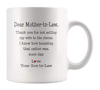 Querida Suegra, Gracias Por No Vender A Mi Esposa. Taza Duradero Tazas De Cerámica Con Asa Mug Para Cacao Leche Hogar Espresso 330Ml