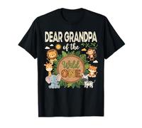 Querido Abuelo del Salvaje Safari Primer Cumpleaños Camiseta
