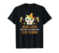 Querido Hígado Hoy Será Rudo Cinco De Mayo Mujeres Hombres Camiseta gráfica económica, Hombre, Negro, L